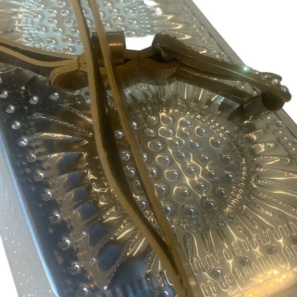 XOXO Dark Gold Belt Medium Rhinestone Buckle Studded Faux Leather - Picture 5 of 5